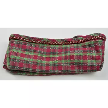 Longaberger Christmas Collection Holiday Plaid - Snowflake Cookie Basket Liner
