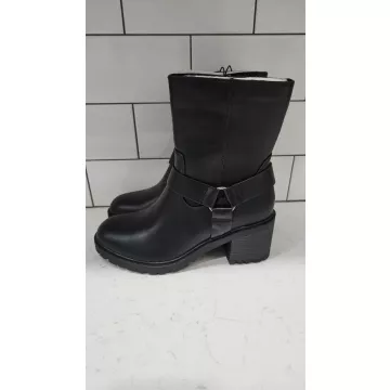 New Womens Greyson Dress Boots with Memory Foam Insole Black