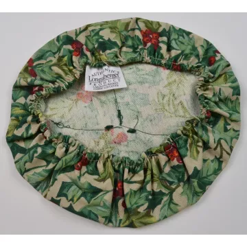 Longaberger Caroling Basket Fabric Lid Cover - American Holly