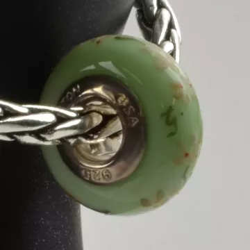 Fenton Art Glass Artisan Crafted Bead - Baltimore Oriole - Sterling Silver Lined