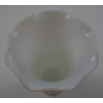 Vintage Milk Glass Starburst Pattern Fluted Vase / Planter - 5.75 Tall