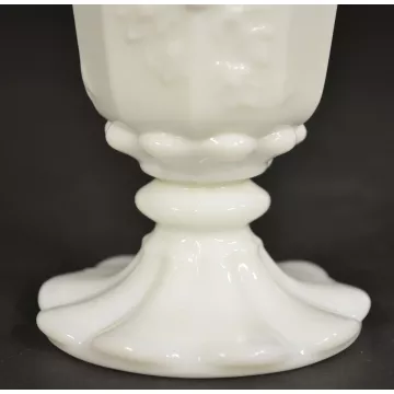 Westmoreland Glass - Panelled Grape Milk Glass Pattern - Belled Vase - 5.75