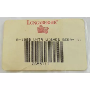 Longaberger 1998 Winter Wishes Berry Basket Liner - Red Stripe