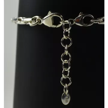 Fenton Art Glass - Sterling Silver 3.5mm Hammered Cable Bracelet