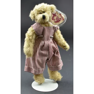 TY Collectible Tiny Tim Plush Tan Bear - 8.5 Tall