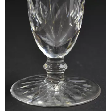 Clear Crystal Champagne Glass - Fluted Etched Pattern - 7 Tall