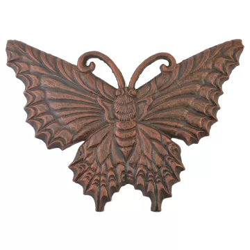 Decorative Butterfly Stepping Stone - Bronze Cast Iron - 17" Long