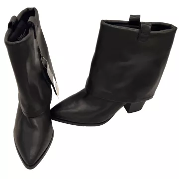 Women's Marsha Ankle Boots Zip Up Pointed Toe  - Black Size 9 1/2
