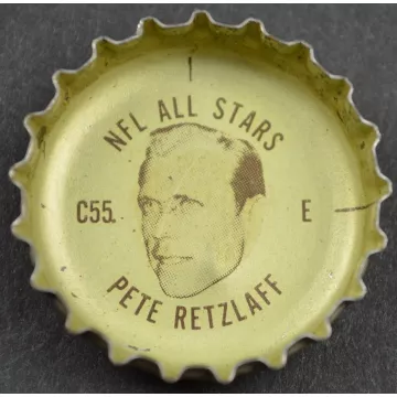 Coca Cola NFL All Stars Bottle Cap - Philadelphia Eagles - Pete Retzlaff - Coke