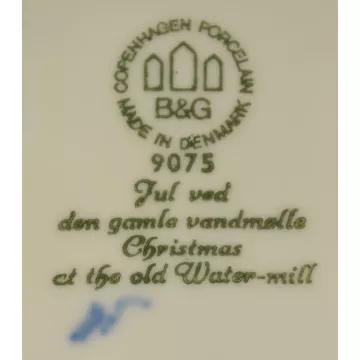 Bing And Grondahl Collector Plate - Christmas At The Old Water Mill 1975