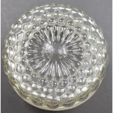 Vintage Clear Glass Square Glass Canister With Lid - 8 Tall