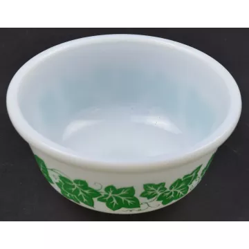 Hazel Atlas Mixing Bowl - Green Ivy Pattern - 6 Wide