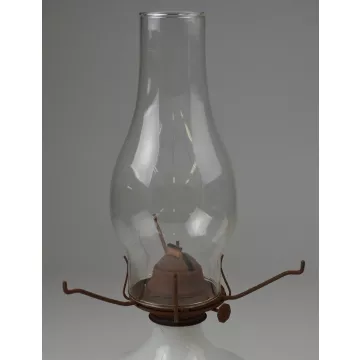 Lamplight Farms Milk Glass Gold Eagle Design Hurricane Kerosene Lamp