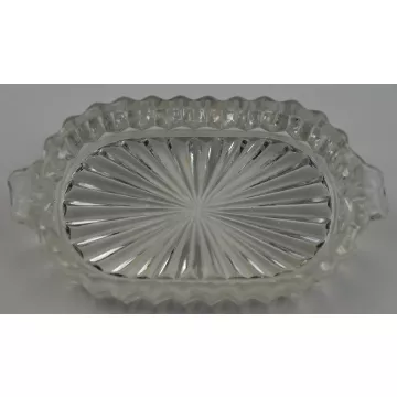 Anchor Hocking Queen Mary Clear pattern - Oval Ashtray - 3.75 Wide