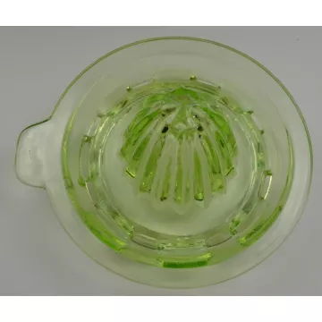 Federal Glass - Green Depression Glass Juice Reamer - 5.25 Round