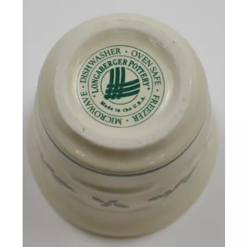 Longaberger Pottery - Holly Pattern - Candle Votive - 2.5 Tall