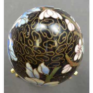 Vintage Floral Pattern Egg Shaped Figurine - 2.75 Tall