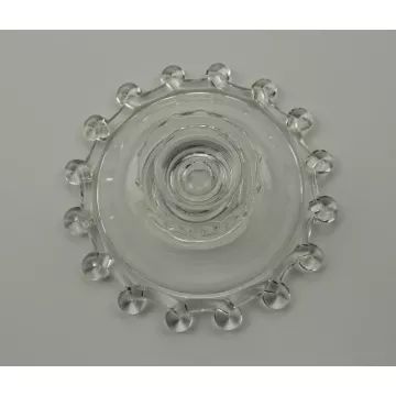 Heisey Glass Single Light Candlestick - Lariat Pattern - 1.5 Tall