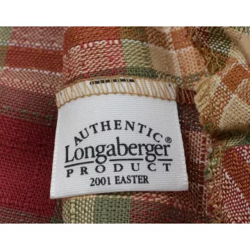 Longabrger 2001 Large Easter Basket Liner - Plaid