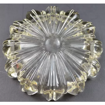 Clear Pressed Glass Round Ashtray - 5.5 Wide