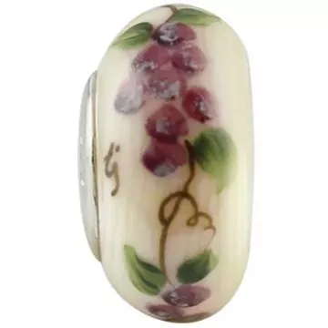 Fenton Art Glass Artisan Crafted Bead - Tuscany - Sterling Silver Lined