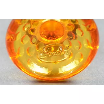 Fenton Art Glass Swung Bud Vase - Hobnail (Colonial) Amber Pattern - 9 Tall