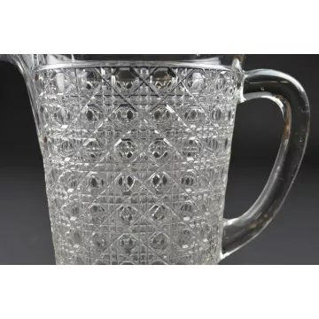 Mckee Glass Company - Cane Pattern - 44 Oz. Water Pitcher - 8.25 Tall