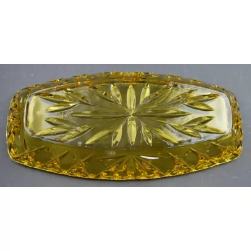 Hazel Atlas - Prescut Gold Pattern - Celery Dish - 9.5