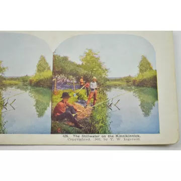 Stereoview By T. W. Ingersoll - No.426 - The Stillwater On The Kinnikinnick - Antique 1903