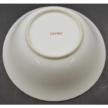 Decorative China Floral Pattern Green Edged Bowl - 7 Round