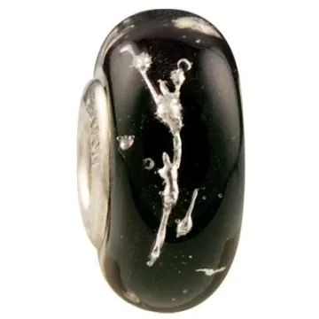 Fenton Art Glass Artisan Crafted Bead - Broadway - Sterling Silver Lined