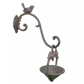 Hanging Heart Shaped Love Bird Feeder Or Bath - 5.5" Wide