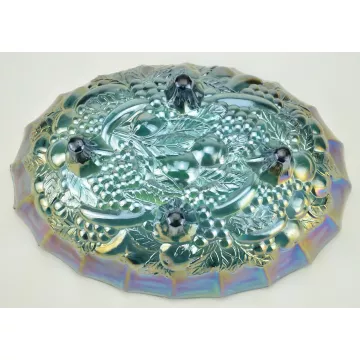Indiana Glass Fruit Bowl - Harvest Carnival Blue Pattern