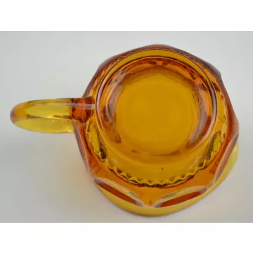 Indiana Glass - King's Crown Amber Pattern - Creamer Pitcher - 3 Tall