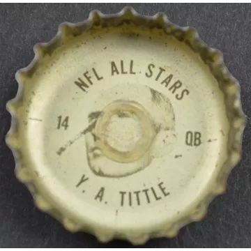 Coca Cola NFL All Stars Bottle Cap - New York Giants -  Y. A. Tittle - Coke