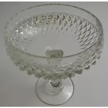 Indiana Glass Diamond Point Clear - Candy Dish - 7.25 Tall