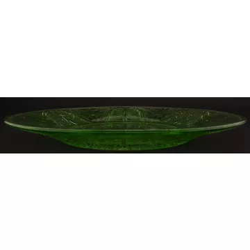 Tiara Crystal - Sandwich Light Green Pattern - Dinner Plate - 10.25 Wide
