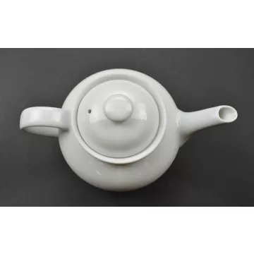 Porcelain White Lidded Teapot - 6 Tall