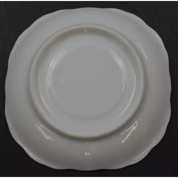 Porcelain Teacup & Saucer Set - Hand Painted Floral Pattern - Signed Lindy