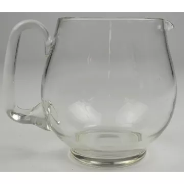 Clear Glass Water Pitcher With Applied Handle - 6 Tall