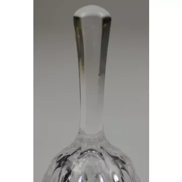 Clear Pressed Glass Bell - Oval & Diamond Pattern - 5.75 Tall