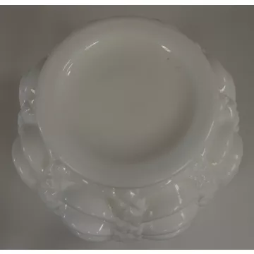 Vinage Milk Glass Rose Bowl - Drape Pattern - 4.25 Tall