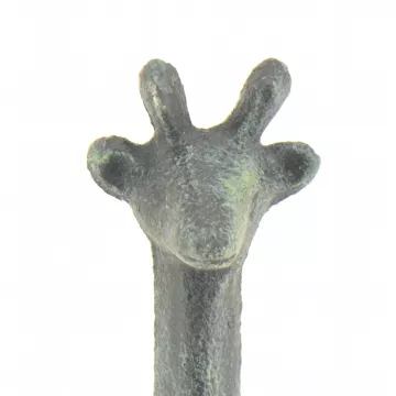 Cast Iron Paper Towel Holder - Giraffe - Verdigris - 17.375 Tall