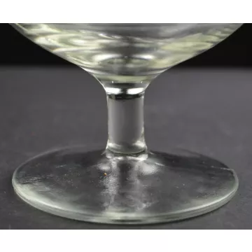 Clear Etched Glass Criss Cross Pattern Sherbet - 3.5 Tall