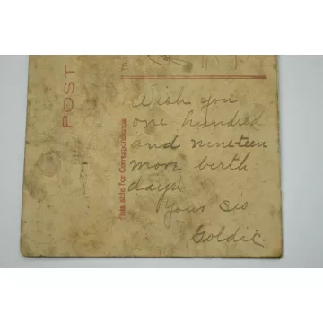 Vintage Postcard - Birthday Greetings - Early 1900's