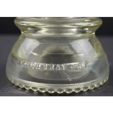 Vintage Hemingray No. 42 Clear Glass Insulator - 11-52 - 4 Tall