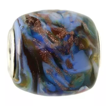 Fenton Artisan Crafted Glass Bead - My Country Girl - .76 Oval
