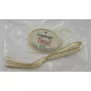 Longaberger Pottery 2005 Tinsel Tree Trimming Tie-On