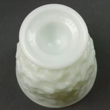 E.O. Brody - M3000 Milk Glass Pattern - Pedestal Planter - 6.5 Tall