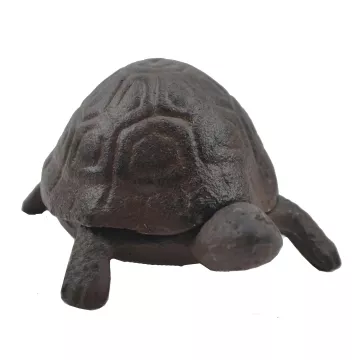 Turtle Hide A Key Box - Distressed Brown Cast Iron